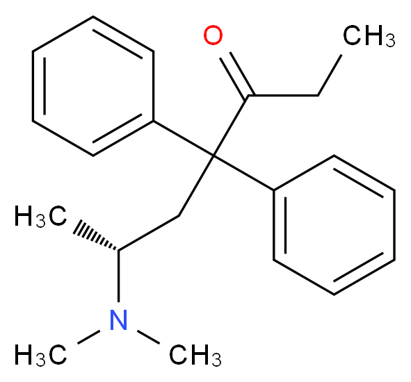 (6R)-6-(dimethylamino)-4,4-diphenylheptan-3-one_分子结构_CAS_125-58-6