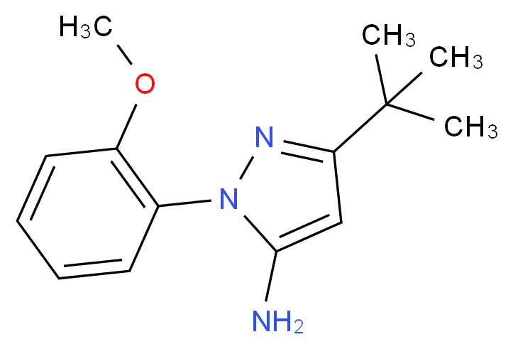 3-tert-butyl-1-(2-methoxyphenyl)-1H-pyrazol-5-amine_分子结构_CAS_862368-61-4