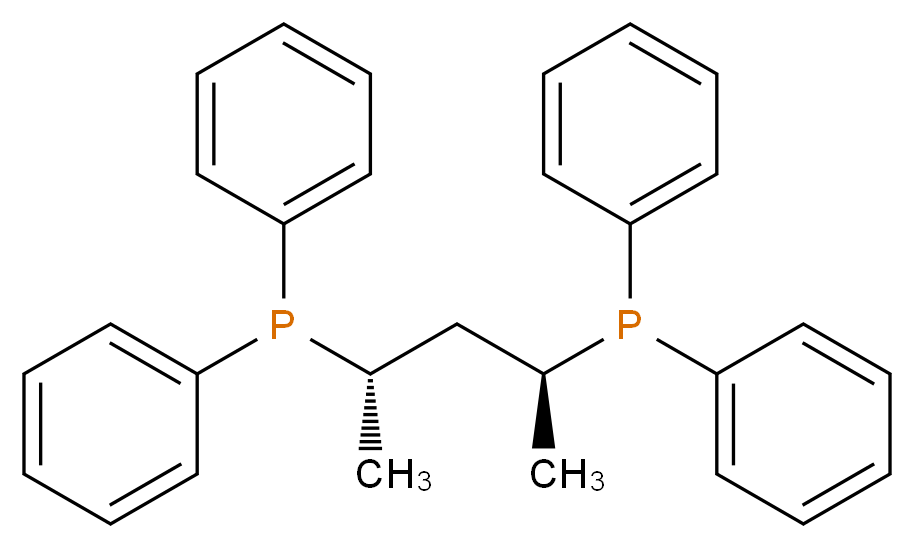 (2S,4S)-(-)-2,4-双(二苯基膦)戊烷_分子结构_CAS_77876-39-2)