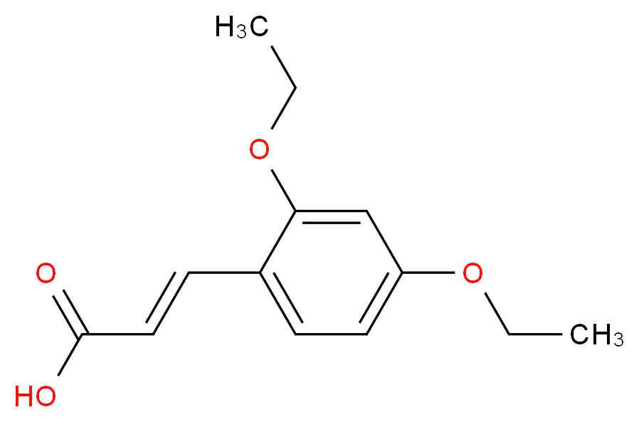 (2E)-3-(2,4-diethoxyphenyl)acrylic acid_分子结构_CAS_423736-06-5)