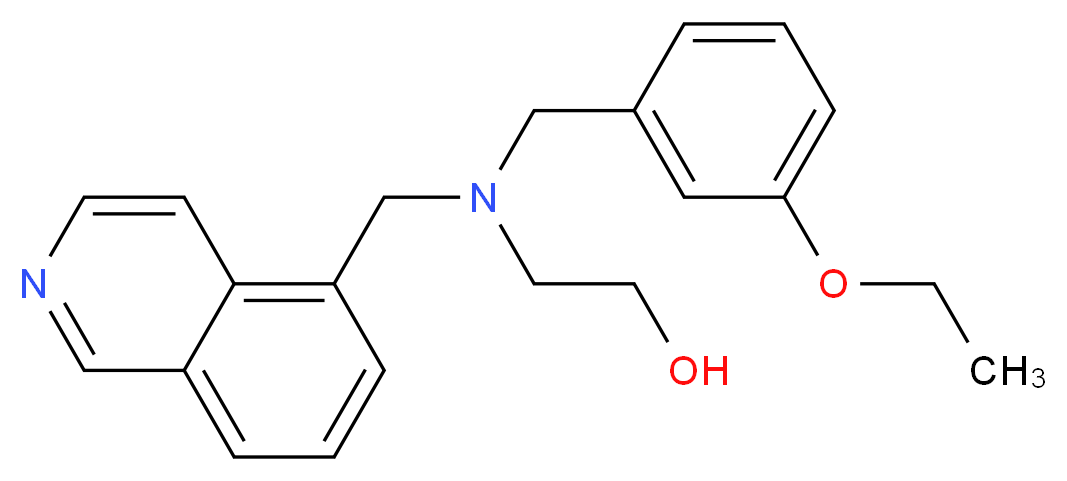 2-[(3-ethoxybenzyl)(isoquinolin-5-ylmethyl)amino]ethanol_分子结构_CAS_)