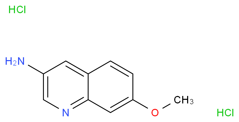 3-Amino-7-methoxyquinoline dihydrochloride_分子结构_CAS_1216228-63-5)