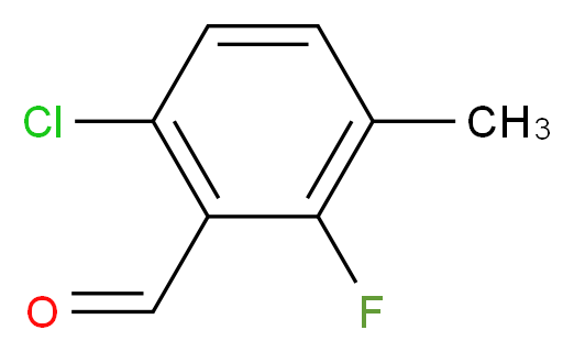 6-氯-2-氟-3-甲基苯甲醛_分子结构_CAS_286474-59-7)