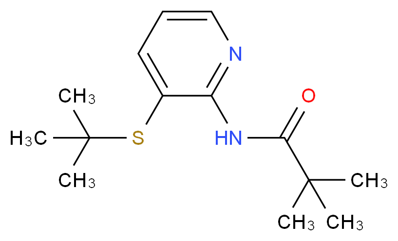 N-[3-(tert-butylsulfanyl)pyridin-2-yl]-2,2-dimethylpropanamide_分子结构_CAS_551950-44-8