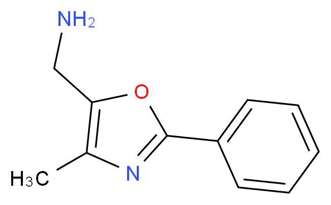 5-(Aminomethyl)-4-methyl-2-phenyl-1,3-oxazole 97%_分子结构_CAS_165735-97-7)