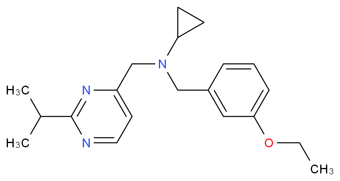 N-(3-ethoxybenzyl)-N-[(2-isopropylpyrimidin-4-yl)methyl]cyclopropanamine_分子结构_CAS_)