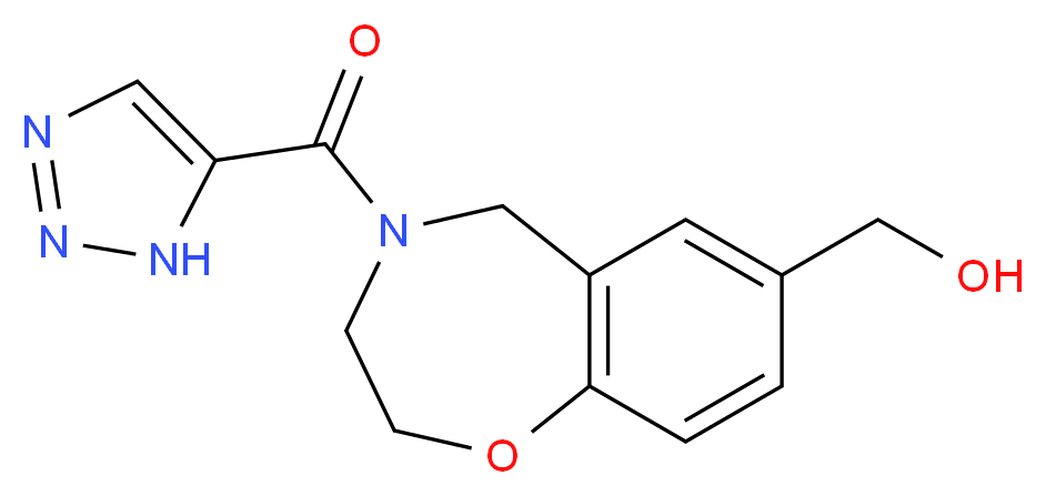 [4-(1H-1,2,3-triazol-5-ylcarbonyl)-2,3,4,5-tetrahydro-1,4-benzoxazepin-7-yl]methanol_分子结构_CAS_)