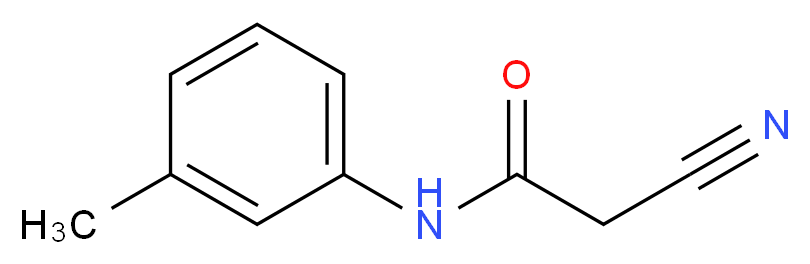 2-cyano-N-(3-methylphenyl)acetamide_分子结构_CAS_54153-19-4
