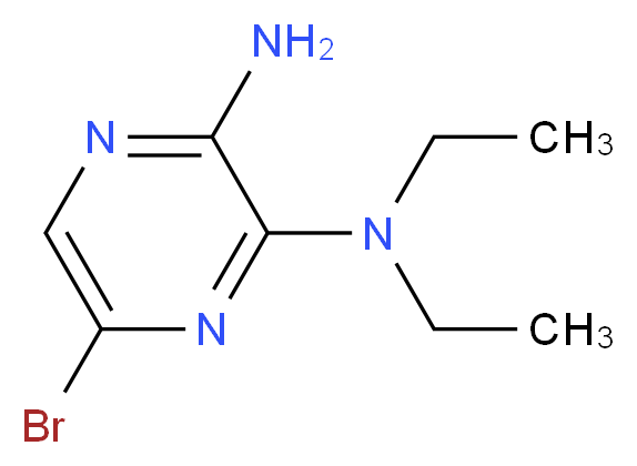 6-bromo-2-N,2-N-diethylpyrazine-2,3-diamine_分子结构_CAS_912773-09-2