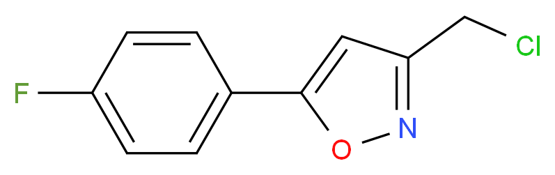 3-(chloromethyl)-5-(4-fluorophenyl)isoxazole_分子结构_CAS_928796-33-2)