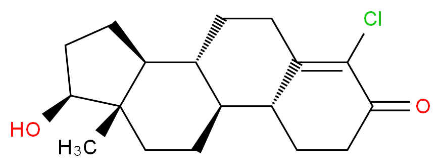 (1S,2R,10R,11S,14S,15S)-6-chloro-14-hydroxy-15-methyltetracyclo[8.7.0.0<sup>2</sup>,<sup>7</sup>.0<sup>1</sup><sup>1</sup>,<sup>1</sup><sup>5</sup>]heptadec-6-en-5-one_分子结构_CAS_13583-21-6