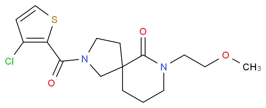 2-[(3-chloro-2-thienyl)carbonyl]-7-(2-methoxyethyl)-2,7-diazaspiro[4.5]decan-6-one_分子结构_CAS_)