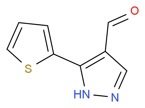 3-Thiophen-2-yl-1H-pyrazole-4-carbaldehyde_分子结构_CAS_26033-27-2)