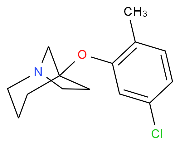 5-(5-chloro-2-methylphenoxy)-1-azabicyclo[3.2.1]octane_分子结构_CAS_)