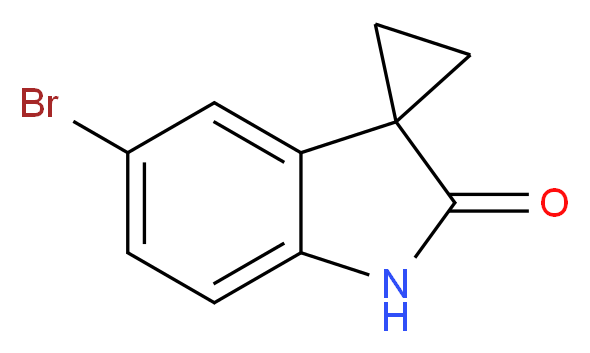 5'-bromo-1',2'-dihydrospiro[cyclopropane-1,3'-indole]-2'-one_分子结构_CAS_875071-97-9