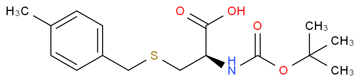 Boc-Cys(Mbzl)-OH_分子结构_CAS_336182-03-7)