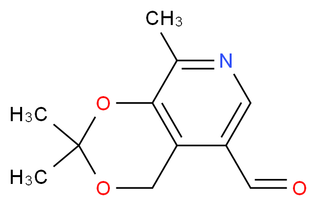 2,2,8-trimethyl-2H,4H-[1,3]dioxino[4,5-c]pyridine-5-carbaldehyde_分子结构_CAS_6560-65-2