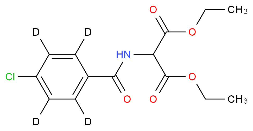 (4-Chlorobenzoylamino)malonic Acid-d4 Diethyl Ester_分子结构_CAS_1216553-23-9)