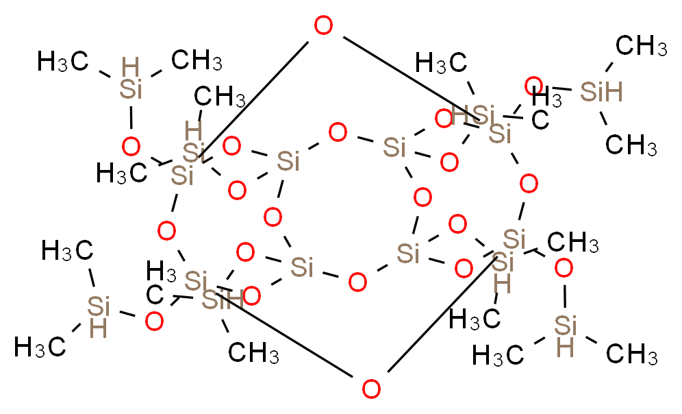 二甲基硅烷基笼形聚倍半硅氧烷_分子结构_CAS_125756-69-6)