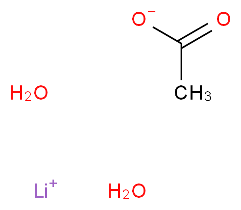 乙酸锂二水合物, 试剂级_分子结构_CAS_6108-17-4)