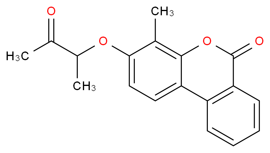 4-methyl-3-[(3-oxobutan-2-yl)oxy]-6H-benzo[c]chromen-6-one_分子结构_CAS_314744-87-1