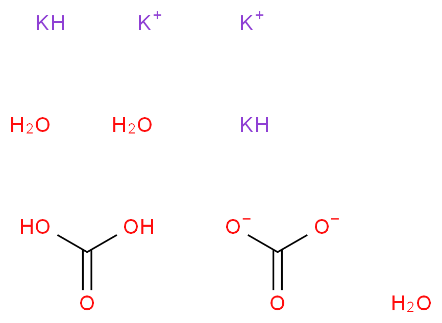 dipotassium carbonic acid trihydrate dipotassium hydride carbonate_分子结构_CAS_6381-79-9