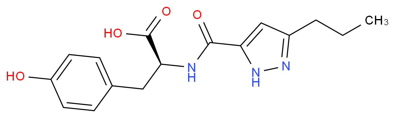 (2S)-3-(4-hydroxyphenyl)-2-{[(3-propyl-1H-pyrazol-5-yl)carbonyl]amino}propanoic acid_分子结构_CAS_)