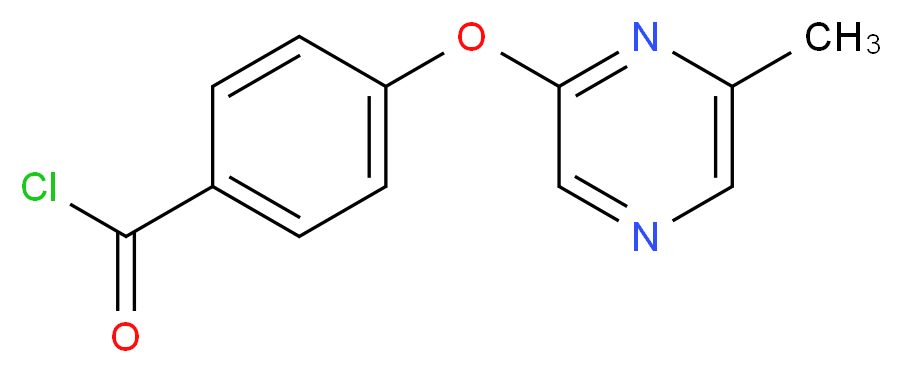 4-[(6-methylpyrazin-2-yl)oxy]benzoyl chloride_分子结构_CAS_921938-96-7