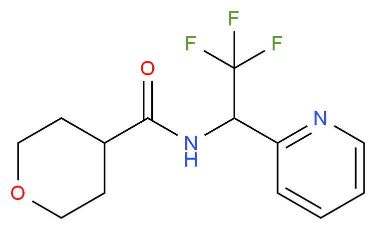 N-(2,2,2-trifluoro-1-pyridin-2-ylethyl)tetrahydro-2H-pyran-4-carboxamide_分子结构_CAS_)