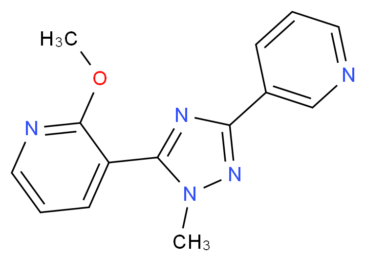 2-methoxy-3-(1-methyl-3-pyridin-3-yl-1H-1,2,4-triazol-5-yl)pyridine_分子结构_CAS_)