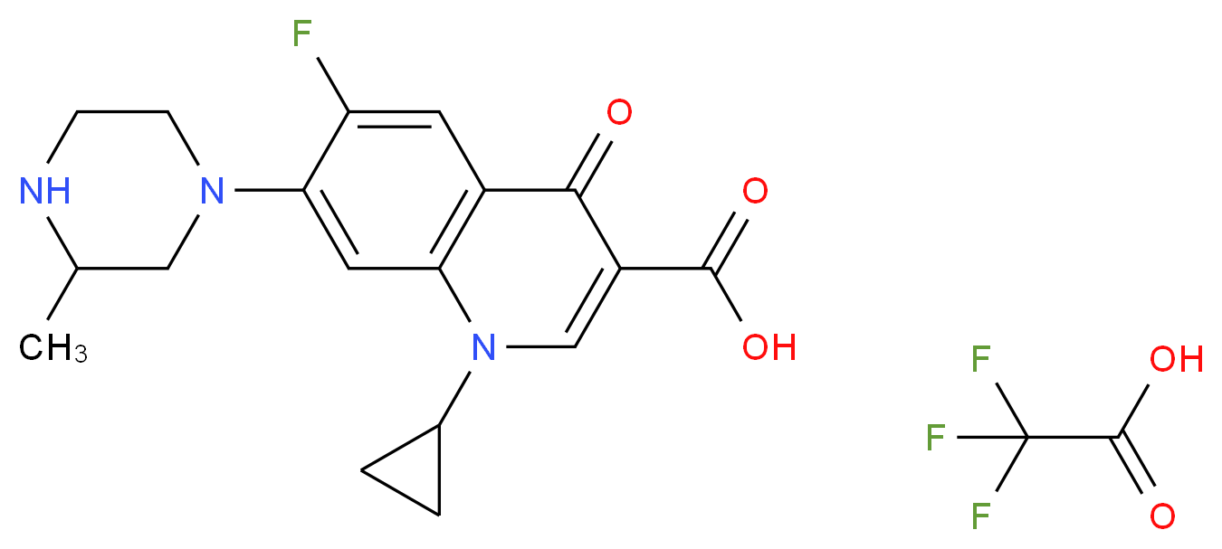 Desmethoxy Gatifloxacin Trifluoroacetate_分子结构_CAS_93107-32-5)