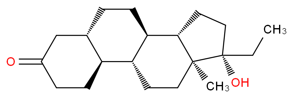 (1R,2S,7S,10R,11S,14S,15S)-14-ethyl-14-hydroxy-15-methyltetracyclo[8.7.0.0<sup>2</sup>,<sup>7</sup>.0<sup>1</sup><sup>1</sup>,<sup>1</sup><sup>5</sup>]heptadecan-5-one_分子结构_CAS_2099-68-5