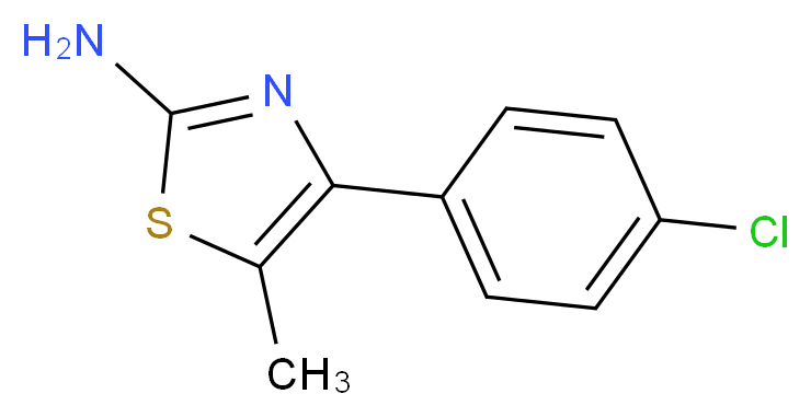 4-(4-Chlorophenyl)-5-methyl-1,3-thiazol-2-amine_分子结构_CAS_)