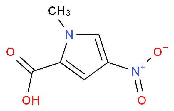 1-甲基-4-硝基吡咯-2-羧酸_分子结构_CAS_13138-78-8)