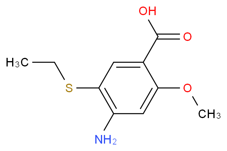 4-amino-5-(ethylsulfanyl)-2-methoxybenzoic acid_分子结构_CAS_71675-86-0