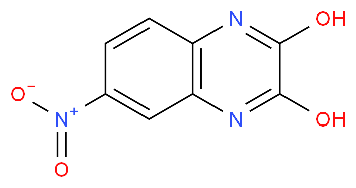 6-硝基-2,3-二羟基喹喔啉_分子结构_CAS_2379-56-8)