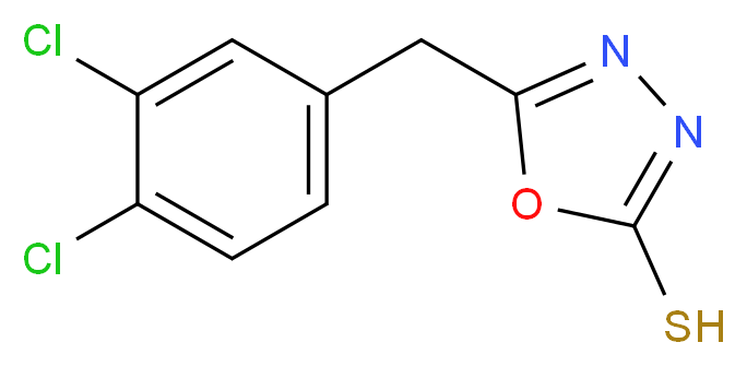 5-(3,4-dichlorobenzyl)-1,3,4-oxadiazole-2-thiol_分子结构_CAS_306936-93-6)