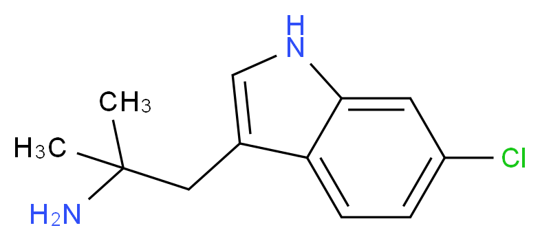 1-(6-chloro-1H-indol-3-yl)-2-methylpropan-2-amine_分子结构_CAS_15467-38-6