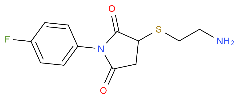 3-[(2-aminoethyl)thio]-1-(4-fluorophenyl)pyrrolidine-2,5-dione_分子结构_CAS_400063-27-6)