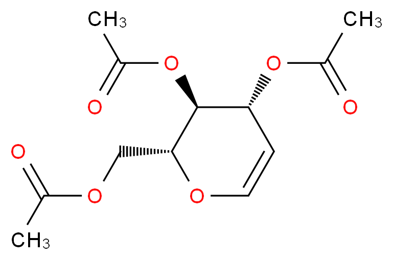 [(2R,3S,4R)-3,4-bis(acetyloxy)-3,4-dihydro-2H-pyran-2-yl]methyl acetate_分子结构_CAS_2873-29-2