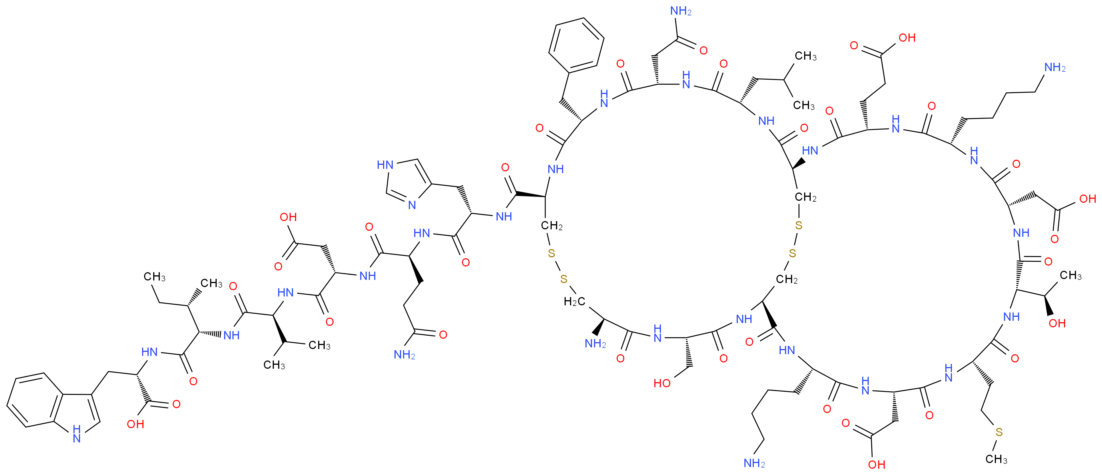 Sarafotoxin S6a1_分子结构_CAS_119965-38-7)