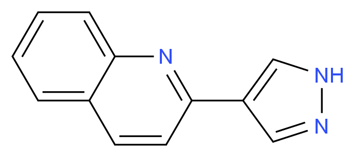 2-(1H-pyrazol-4-yl)quinoline_分子结构_CAS_439106-87-3