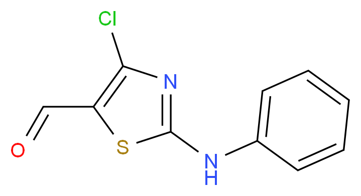 4-chloro-2-(phenylamino)-1,3-thiazole-5-carbaldehyde_分子结构_CAS_126193-27-9