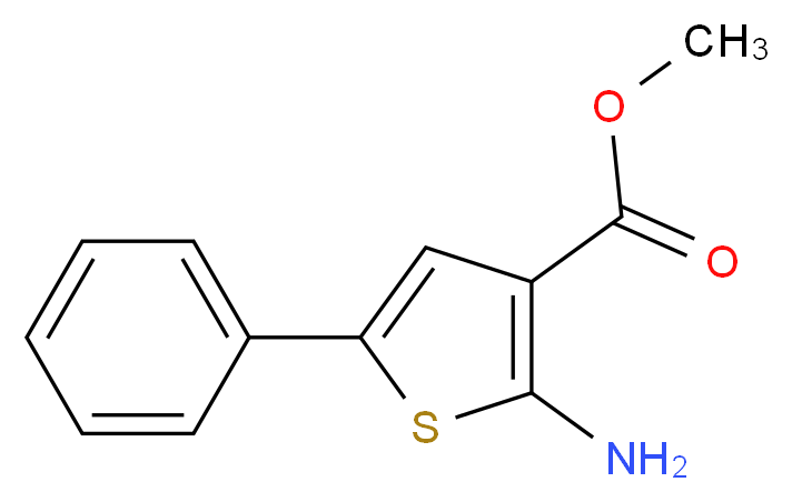 Methyl 2-amino-5-phenylthiophene-3-carboxylate_分子结构_CAS_61325-02-8)