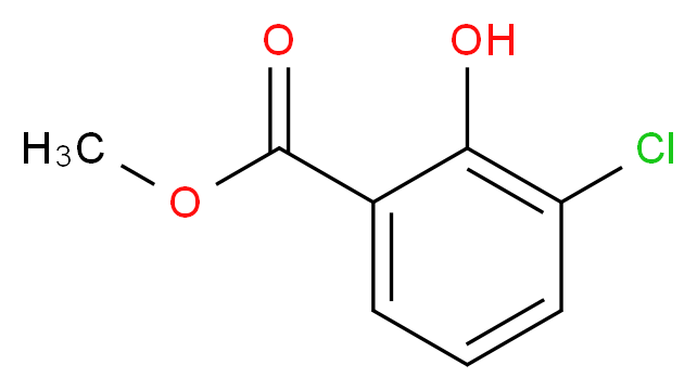 methyl 3-chloro-2-hydroxybenzoate_分子结构_CAS_52159-67-8