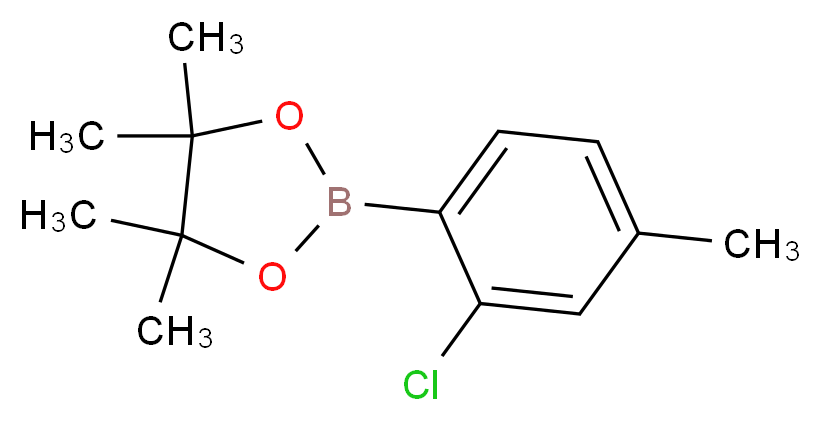 2-Chloro-4-methylbenzeneboronic acid, pinacol ester_分子结构_CAS_)