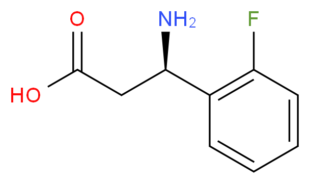 (R)-3-AMINO-3-(2-FLUORO-PHENYL)-PROPIONIC ACID_分子结构_CAS_151911-22-7)