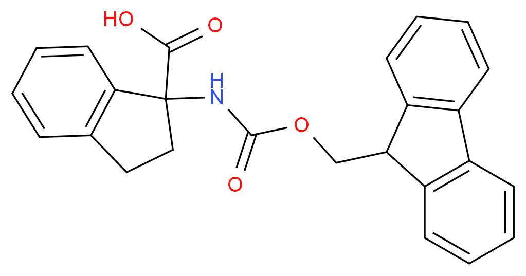 Fmoc-1-aminoindan-1-carboxylic acid_分子结构_CAS_214139-28-3)