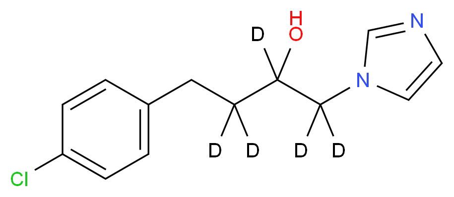 4-(4-chlorophenyl)-1-(1H-imidazol-1-yl)(1,1,2,3,3-<sup>2</sup>H<sub>5</sub>)butan-2-ol_分子结构_CAS_1185063-39-1