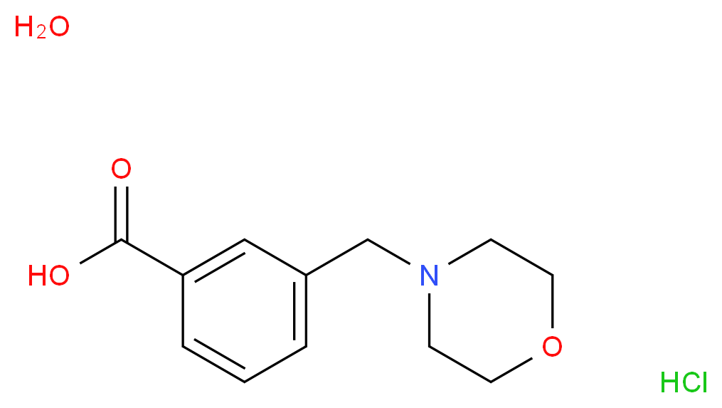 3-(Morpholin-4-ylmethyl)benzoic acid hydrochloride hydrate 97%_分子结构_CAS_857283-67-1)